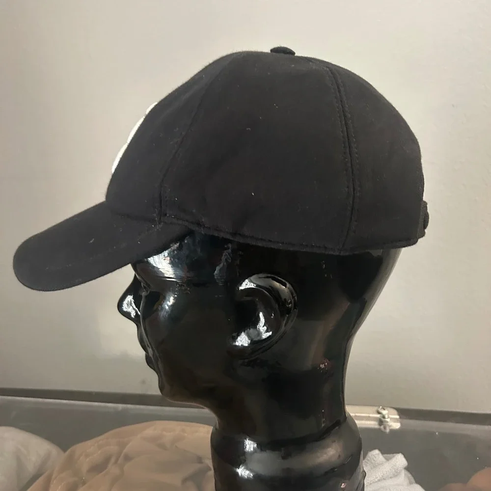 Burberry Baseball Cap Men Medium Black TB Monogram Embroidered Made in Italy
